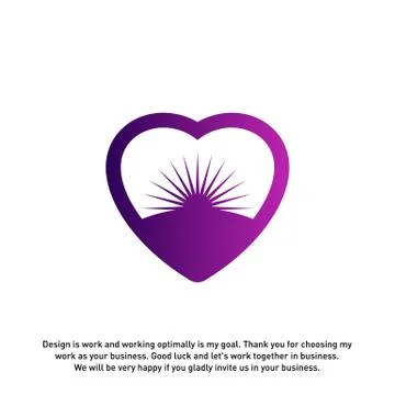 Love Sun Creative logo concepts, abstract colorful icons, elements and symbol Illustrazione stock
