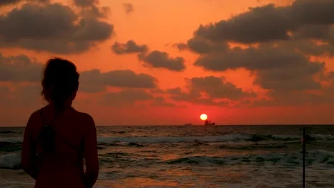 Love the sunset Stock Footage 155541762