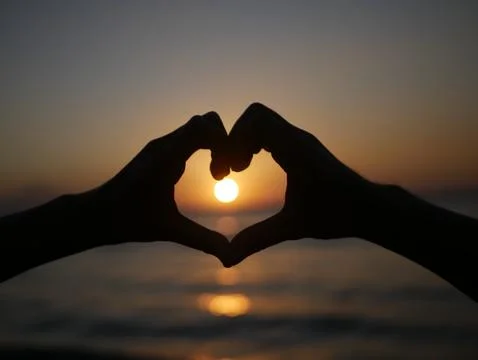 Love Sunset Stock Photos