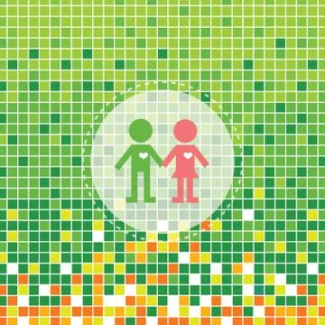 In love symbol Stock Illustration