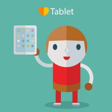 Love tablet Stock Illustration