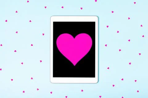 Love to tablet Stock Photos