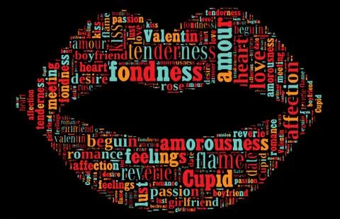 Love Tag Cloud    - vector illustration Stock Illustration