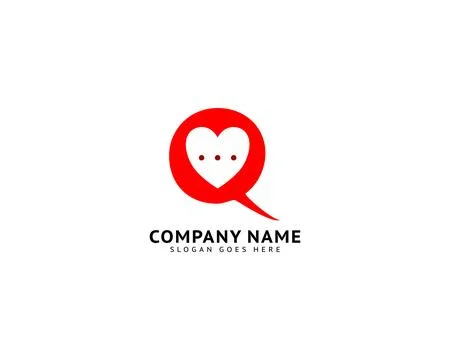 Love Talk Logo Design Template Illustration