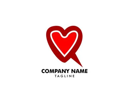 Love Talk Logo Design Template Illustration