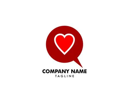 Love Talk Logo Design Template Stock Illustration