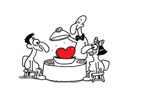 Love tasting Stock Illustration