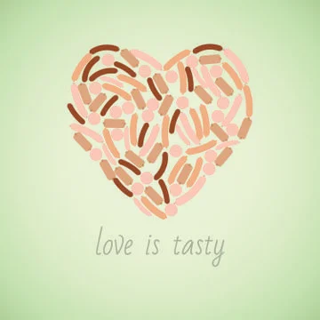 Love is tasty Stock Illustration