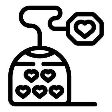 Love tea bag diffusing affection and warmth into cup Stock Illustration