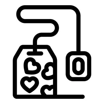 Love tea bag showing zero waste lifestyle promoting sustainability Ilustração Stock
