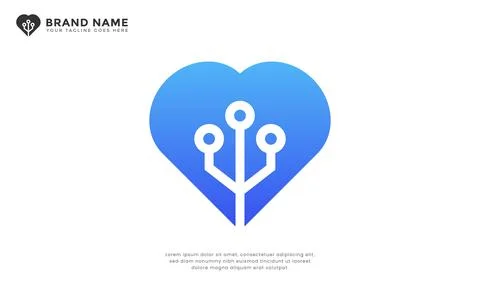 Love Tech Link Logo Stock Illustration