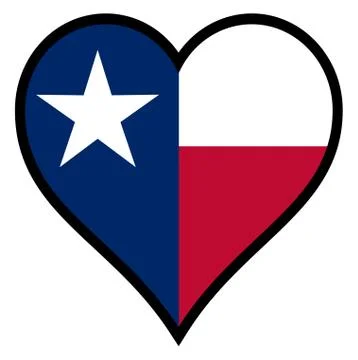 Love texas Stock Illustration