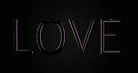 Love Text 01 Stock Footage 125013901