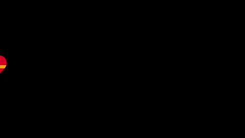 With Love text animation on black background Stock Footage 341373951