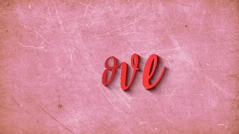 Love Text Animation, Stock Footage 120123269
