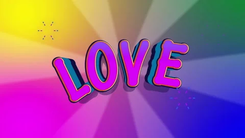 Love text animation 스톡 동영상 232012335
