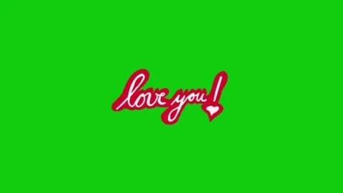Love text animation on green screen Vídeo Stock 329031341