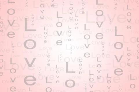 Love Text Background in Light Red Color Stock Illustration