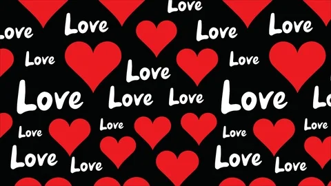 Love text on black background Stock Footage 122330194