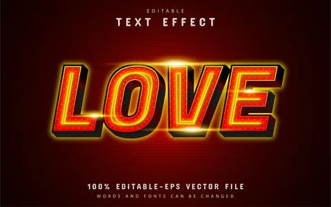 Love text effect Stock Illustration