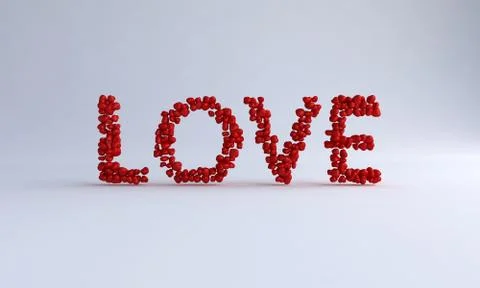 Love Text With Heart Stock Illustration