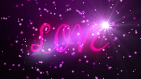 Love Text with Lens Flare Stock Footage 44142524