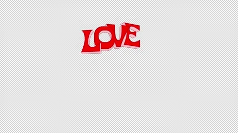 Love Text Loop Stock Footage 332898457