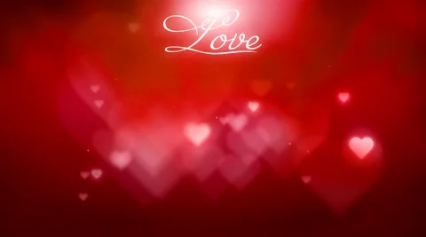 Love text with red hearts background Stock Footage 48669710