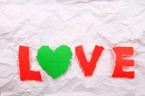 Love text   red  on a white background. Stock Photos