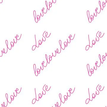Love text Seamless pattern. Text backgrounds applicable in printing, textiles 스톡 일러스트