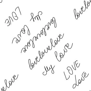 Love text Seamless pattern. Text backgrounds applicable in printing, textiles Stockillustratie