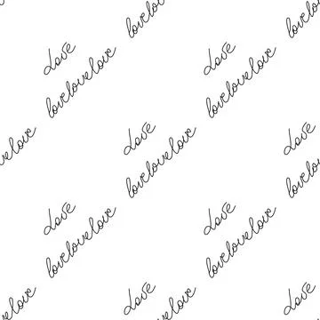 Love text Seamless pattern. Text backgrounds applicable in printing, textiles Illustrazione stock