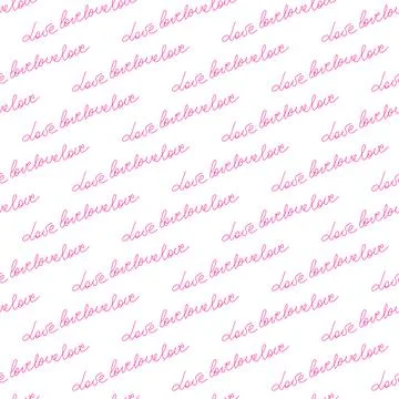 Love text Seamless pattern. Text backgrounds applicable in printing, textiles Stockillustratie