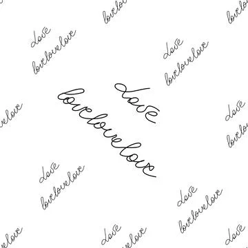 Love text Seamless pattern. Text backgrounds applicable in printing, textiles Stockillustratie