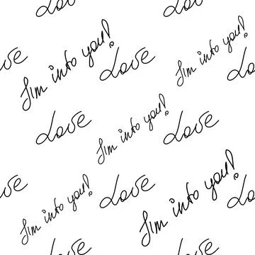 Love text Seamless pattern. Text backgrounds applicable in printing, textiles 스톡 일러스트