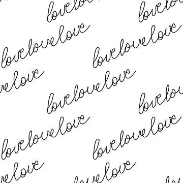 Love text Seamless pattern. Text backgrounds applicable in printing, textiles 스톡 일러스트