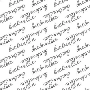 Love text Seamless pattern. Text backgrounds applicable in printing, textiles イラスト素材