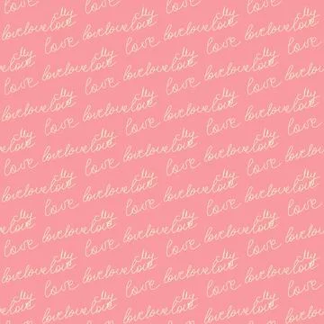 Love text Seamless pattern. Text backgrounds applicable in printing, textiles 스톡 일러스트