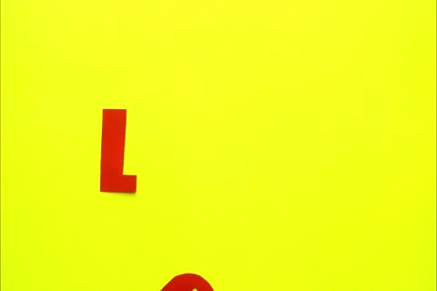 Love. Text stop motion animation. Stock Footage 149744992