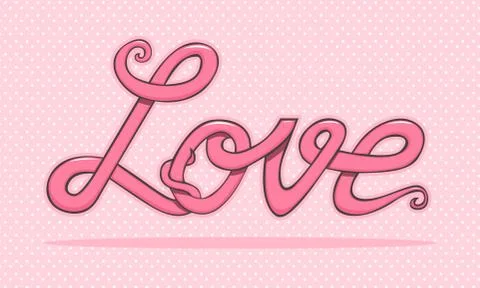 Love text vector Stock Illustration