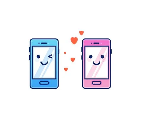 Love Texting Stock Illustration