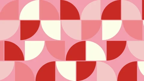 Love theme Abstract art background with pink, white, red geometric shapes. Stock Footage 335494497