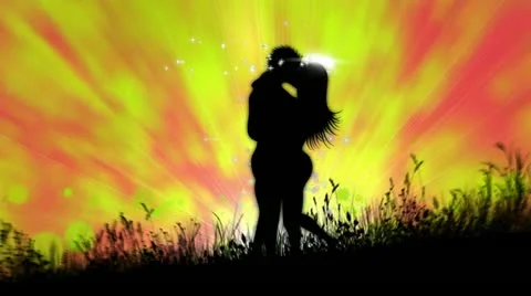 Love Theme Animation Stock Footage