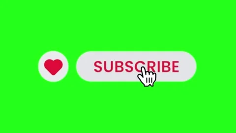 Love Themed Subscribe Button for Social Media and Web Content Green Screen 스톡 동영상 303114903