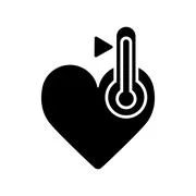 Thermometer love in heart meter temperature Vector Image