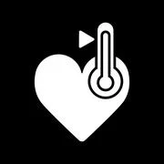 Thermometer love in heart meter temperature Vector Image