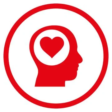 Love Thinking Head Rounded Vector Icon イラスト素材