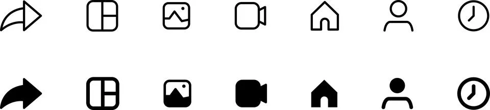 Like, love, thumbs up, comment, share, speech bubble, and arrow repost icon Stock Illustration
