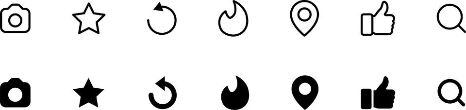 Like, love, thumbs up, comment, share, speech bubble, and arrow repost icon Stock Illustration