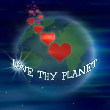 Love thy planet Stock Illustration